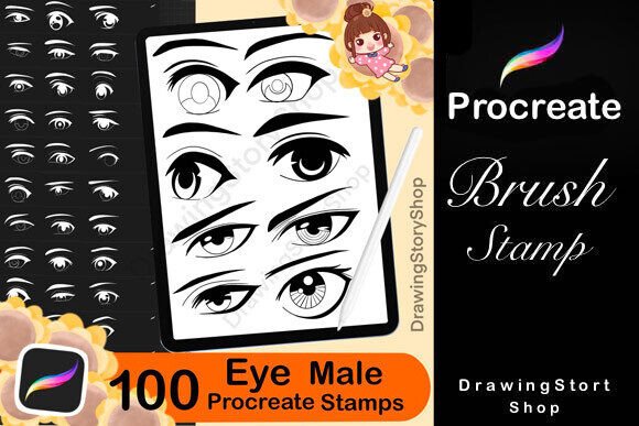 100 Procreate Eyes Male Stamps: A Practical Toolkit for Anime Digital Artists