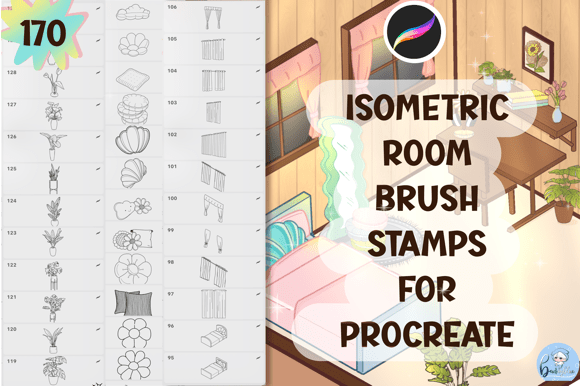 170 Isometric Room Brush Stamp: A Designer’s Toolkit for Creative Spaces