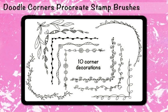 Enhancing Digital Art with Doodle Corner Decoration Stamps