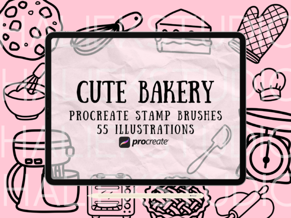 Enhancing Your Digital Art with the Cute Bakery Procreate Stamp Brush Set