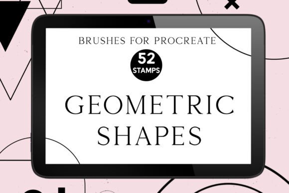 Geometric Shapes Procreate Stamps for Creative iPad Art
