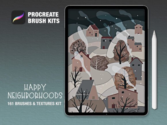 Procreate Happy Neighborhoods Brushset