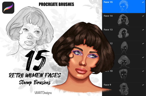 Retro Women Faces Stamps: A 1960s-Inspired Digital Design Tool
