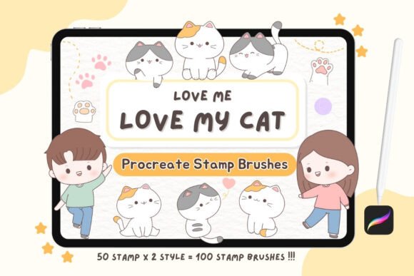 Unleashing Creativity: Exploring the Love Me Love My Cat Procreate Stamp Brushes