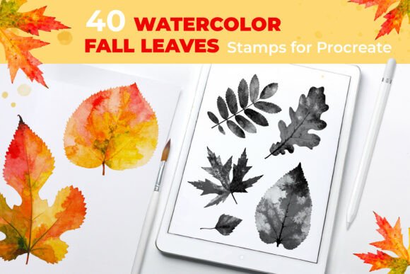 Watercolor Fall Leaves Procreate Stamps: A Practical Tool for Digital Artists and Designers